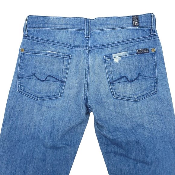 7FAMK 7 For All Mankind Roxanne Low Rise Jeans Womens Size 26 Light Wash Denim - Picture 5 of 9